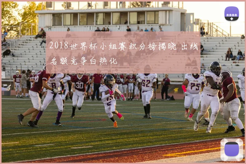 2018世界杯小组赛积分榜揭晓 出线名额竞争白热化
